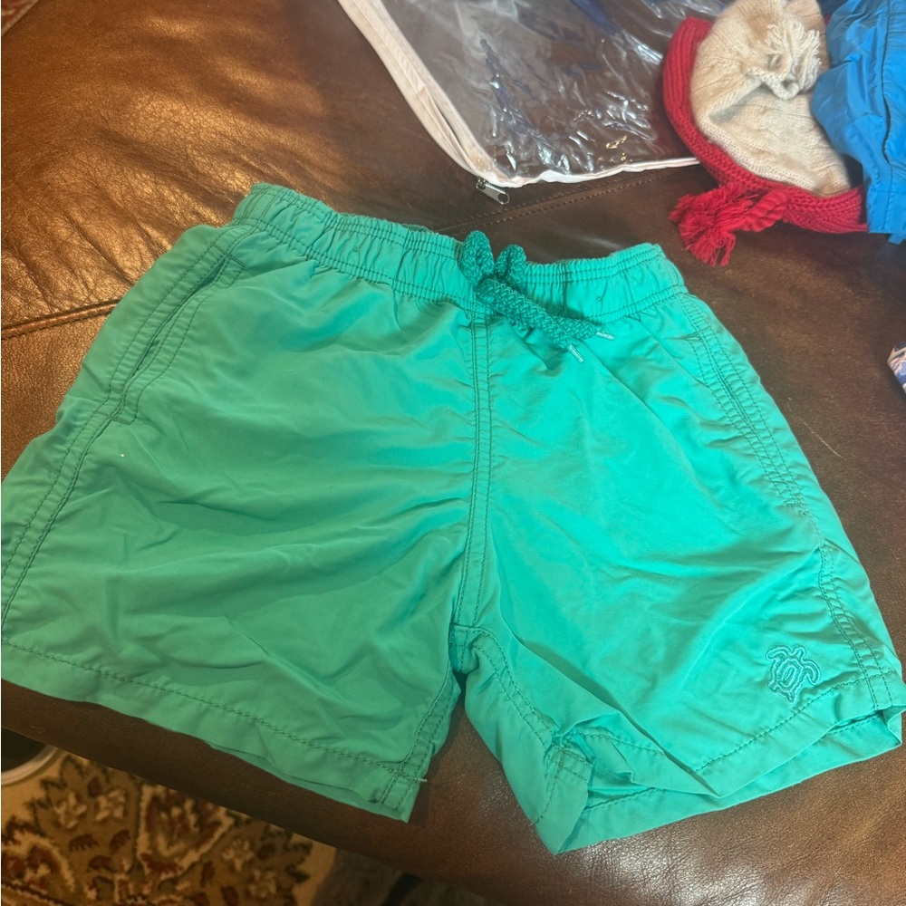 Vilebrequin Kids Turquoise Green Swim Trunks